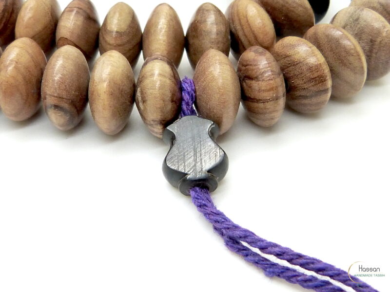 Tasbih made of olivewood and ebony with african tassel 10mm - Image 6