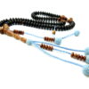 Tasbih made of ebony and kuka with african tassel 10mm