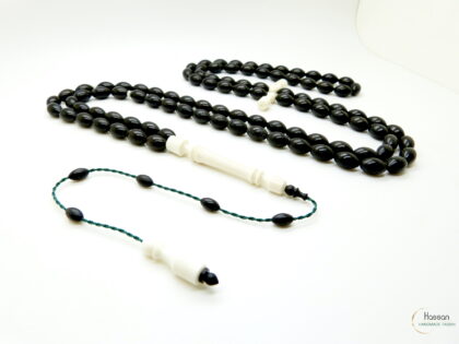 Tasbih made of ebony and camel bone 7x10mm